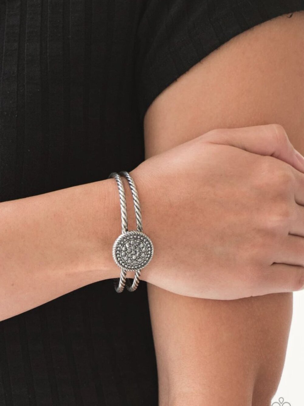 Paparazzi Jewelry Accessories - Definitely Dazzling - Silver Bracelet - Vintage